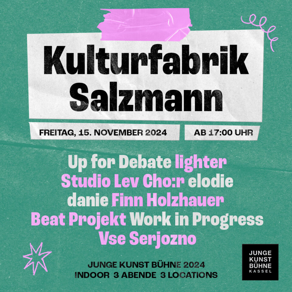 Junge Kunst Bühne 2024, Grafik © Kinder‐ und Jugendförderung Stadt Kassel
